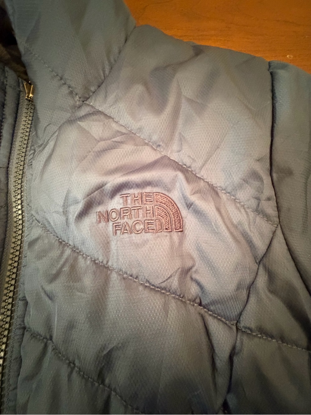 The North Face Women’s Small Reversible Jacket Slate Blue Grey Fleece Lined - Picture 4 of 5